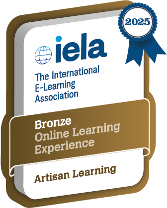 iela 2025 The International E-learning Association Bronze Online Learning Experience Artisan Learning