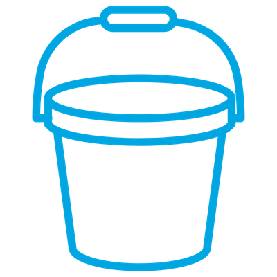 blue bucket