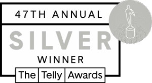 47th Annual Silver Winner The Telly Awards badge