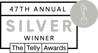 47th Annual Silver Winner The Telly Awards badge