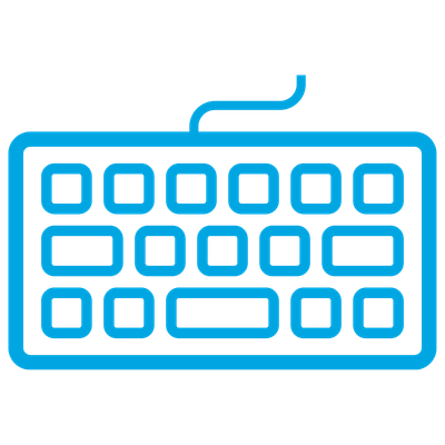 blue keyboard icon