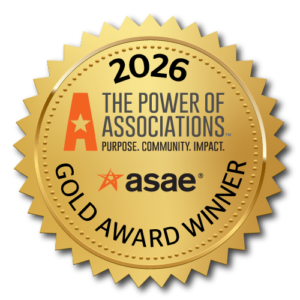 2026 gold award badge for ASAE The Power of Associations Award
